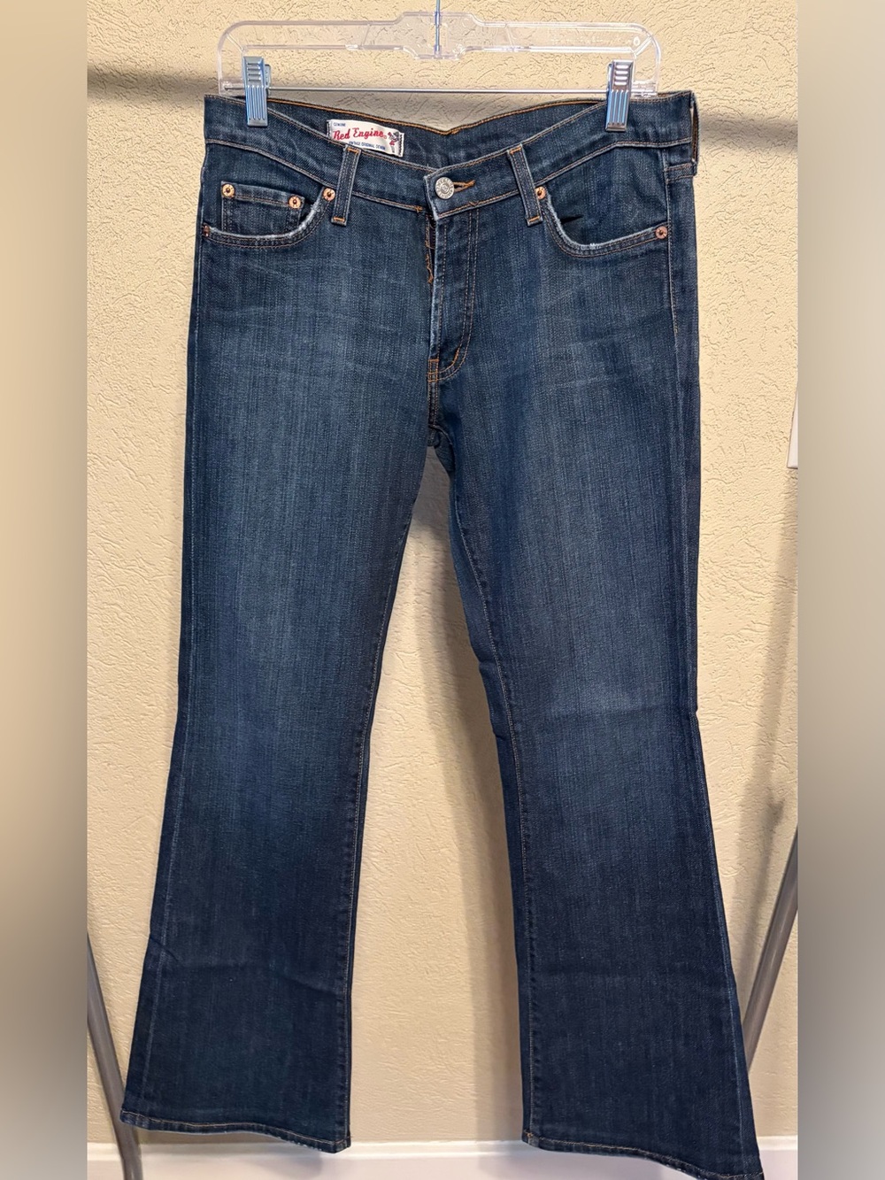 Red Engine Dark Blue Denim Jeans
